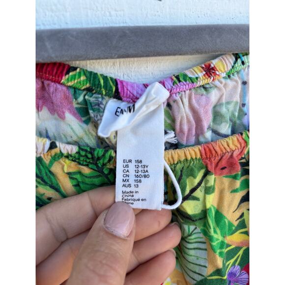 H&M x Emma Jayne Jumpsuit, Tropical Rainforest Print, Toucans, Size 12-13y - Picture 5 of 7